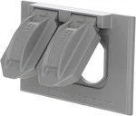 Hub 5180-0 Horizontal Duplex Single Weatherproof Cover, 1-GANG, Gray. Fixed Price $13.99.