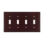 Eagle Electric Brown 4-GANG Standard 4-TOGGLE Plate. Fixed Price $6.26.
