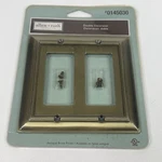 Allen & Roth Double Toggle Switch Plate Light Antique Brass Wall 0145030. Fixed Price $8.96.