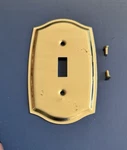 Polished Brass Single Switch Plate Cover. Fixed Price $12.95.