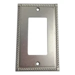 Amertac Classic Beaded Single Gfci Outlet Cover Plate Silver Tone 54R. Fixed Price $6.95.