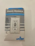 Leviton 808-06599-GY Gray Shock Resistor Ground Fault Circuit Interrupter Nib. Fixed Price $6.95.