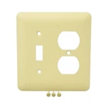 Lot Mulberry 79532 2-GANG Ivory Steel 1-TOGGLE Switch 2-DUPLEX Old Stock. Fixed Price $5.99.