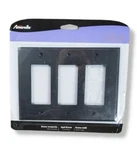 Amerelle Manhattan Triple Rocker Cast Metal Wall Plate In Aged Bronze, 3. Fixed Price $8.99.
