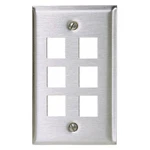 Hubbell Premise Wiring SSF16 PLATE,6 Ports,gray,wall 22LW30. Fixed Price $18.16.