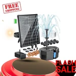 8W Solar Fountain Pump With Pond Filter Kit & 3000MAH Battery Backup. Fixed Price $59.55.