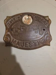 Antique The Great Majestic Cast Iron Stove Oven Door Steam Ship Logo 35-A. Fixed Price $150.00.