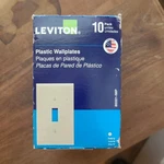 Lot Of 11 Leviton Ivory Thermoset Plastic Wall Plate Cover (10) Pack Gang. Fixed Price $22.00.