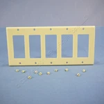 Leviton 80423-I Ivory 5-GANG Decora Gfci Gfi Plastic Standard Wallplate Cover. Fixed Price $5.12.