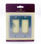 Baldwin Brass Classic Dual Gfci Switch Plate Cover Satin Nickel 4741-150. Fixed Price $13.95.