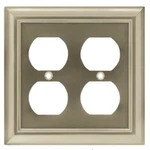 Brainerd W10767-SN Satin Nickel Architect Double Duplex Wall Plate Cover. Fixed Price $11.65.
