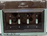 Allen + Roth Cosgrove Oil Rubbed Bronze, Quad Toggle Wall Plate 0139951 10. Fixed Price $8.14.
