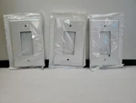 Lot Of 3 Leviton Jumbo White Plastic Rocker Wall Plates / Light Switch Cover Nip. Fixed Price $14.00.