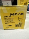 ( Pack ) Vimar Eikon 20653.C08 Bright Titanium Classic Plate. Fixed Price $45.00.