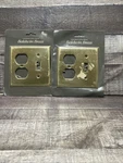Baldwin Brass Set Of Single Toggle Switch Double Outlet Polished 4762-030. Fixed Price $19.77.