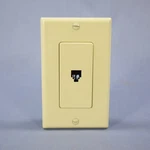 Leviton 40638-I Ivory Decora Modular Jack W/ Wallplate Telephone Type 625F. Fixed Price $8.54.
