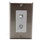 Cooper Bundle Phone/coaxial Cable Combo Jack + Stainless Rocker Wallplate Cover. Fixed Price $11.86.