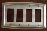 Brainerd Arched Quad Decorator Satin Nickel Outlet Wall Plate W36443 Free Ship. Fixed Price $7.95.