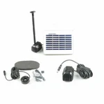 Asc 1.3-WATT Solar Fountain Pond Water Pump With Battery Timer And Led Light. Fixed Price $49.99.
