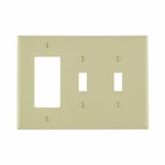 Leviton PJ226-I Combination Wall Plate 3 Gang Midway Size Ivory. Fixed Price $24.85.