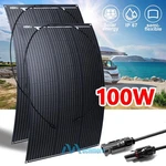 2X 100W Flexible Solar Panel 23% High Efficiency For Rv Camping Rooftop Off-grid. Fixed Price $75.99.