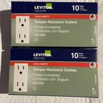 (20) Leviton Tamper Resistant Outlets (white) Part # T5325-WMP. Fixed Price $38.95.