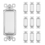 Pass & Seymour TM870WCP6 White Decorator Single Pole Switch 15AMP - Pack Of 10. Fixed Price $30.03.