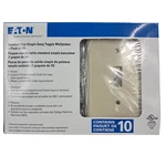 Eaton Std. Size Single Gang Toggle Wallplates Light Swtch 2134V-10-LW Ivory 10PK. Fixed Price $8.99.