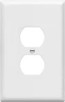 Duplex Receptacle Outlet Wall Plate, Jumbo Covers, Gloss Finish, Oversize. Fixed Price $8.79.