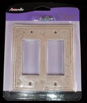 Amerelle Light Switch Double Rocker Cover Decorative Textured Faux Stone Beige. Fixed Price $10.50.