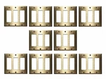 Brushed Solid Brass Pack Of 10 Wall Plates Renovators Supply. Fixed Price $246.99.