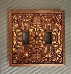 Vtg Amertac Gold Tone Filigree Double Switch Plate Cover. Fixed Price $15.00.