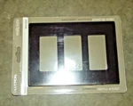 Lutron Claro Gang Decorator/rocker Wallplate Gloss Brown 1-PACK CW-3-BR T26. Fixed Price $10.00.