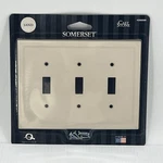 Questech Somerset Gang Triple Toggle Light Switch Cover Wall Plate Sand 138 .. Fixed Price $8.51.