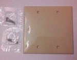 (5) Ivory Double Blank Wall Plate / Covers Leviton 80725-I. Fixed Price $8.95.