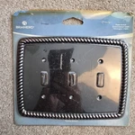 Brainerd Beaded Triple Toggle Switch Decorative Wall Plate-venetian Bronze. Fixed Price $9.86.