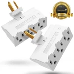 Fosmon X2 Etl Listed Grounded Swivel 3OUTLET Indoor Wall Tap Power Strip Adapter. Fixed Price $13.99.