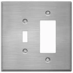 Oversized Stainless Steel Outlet Covers, Toggle/rocker Switch 2 Gang Wall.... Fixed Price $17.99.