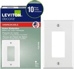 Leviton 1-GANG 1-DECORA Midway Nylon Wallplate 10 Pack, PJ26-WM, White. Fixed Price $17.99.