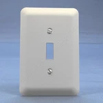 Leviton White Toggle Cover Oversized Metal Wallplate Switchplate 89301-WH. Fixed Price $8.54.