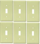 (6 Pieces) Cooper Wiring 2134V 1-GANG Toggle Wall Plate Switch, Ivory. Fixed Price $11.40.