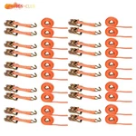 20 Pack 1.5" 15' Ratchet Tie Down Straps J Hooks Heavy Duty 4000 Lbs. Fixed Price $69.50.