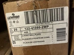 Leviton 41080-2WP Wallplate Box Of 25. Fixed Price $100.00.