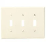 3PC Leviton 80511-I Toggle Wallplate, 3-GANG, Thermoset, Ivory, Midway. Fixed Price $20.86.