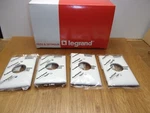(QTY.4) Pass & Seymour Legrand White 1 Gang Single Receptacle Outlet Wall Plates. Fixed Price $9.20.
