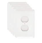 Pack Of 5 Mulberry 1-GANG Midsize Duplex Wall Plate White 76701. Fixed Price $15.95.