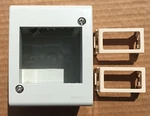 Two Gang Vimar Plastic Enclosure - Ivory. Fixed Price $7.50.