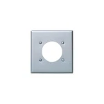 Leviton S701-40 2.465 Inch Dia 2-GANG Power Receptacle Wallplate Stainless Steel. Fixed Price $6.10.