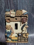 Figi Teddy Bear 3D Light Resin Switchplate Kids Toys Playroom New. Fixed Price $7.75.