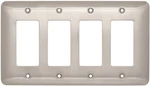 Brainerd - Stamped Steel Round Quad Decorator Wall Plate. Fixed Price $17.42.
